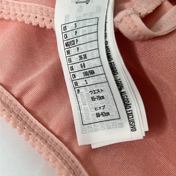 LAST ONE! Silky Satin Vintage Inspired High Leg Stretch Blush Pink Thong Panty - Picture 13 of 14